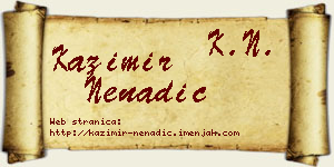 Kazimir Nenadić vizit kartica